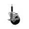 Service Caster 3.5'' SS Phenolic Swivel 3/4'' Expanding Stem Caster with Brake SCC-SSEX20S3514-PHS-TLB-34 - alternate 1